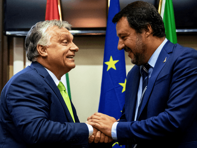 Orbán Viktor miniszterelnök munkamegbeszélést folytat Matteo Salvinivel