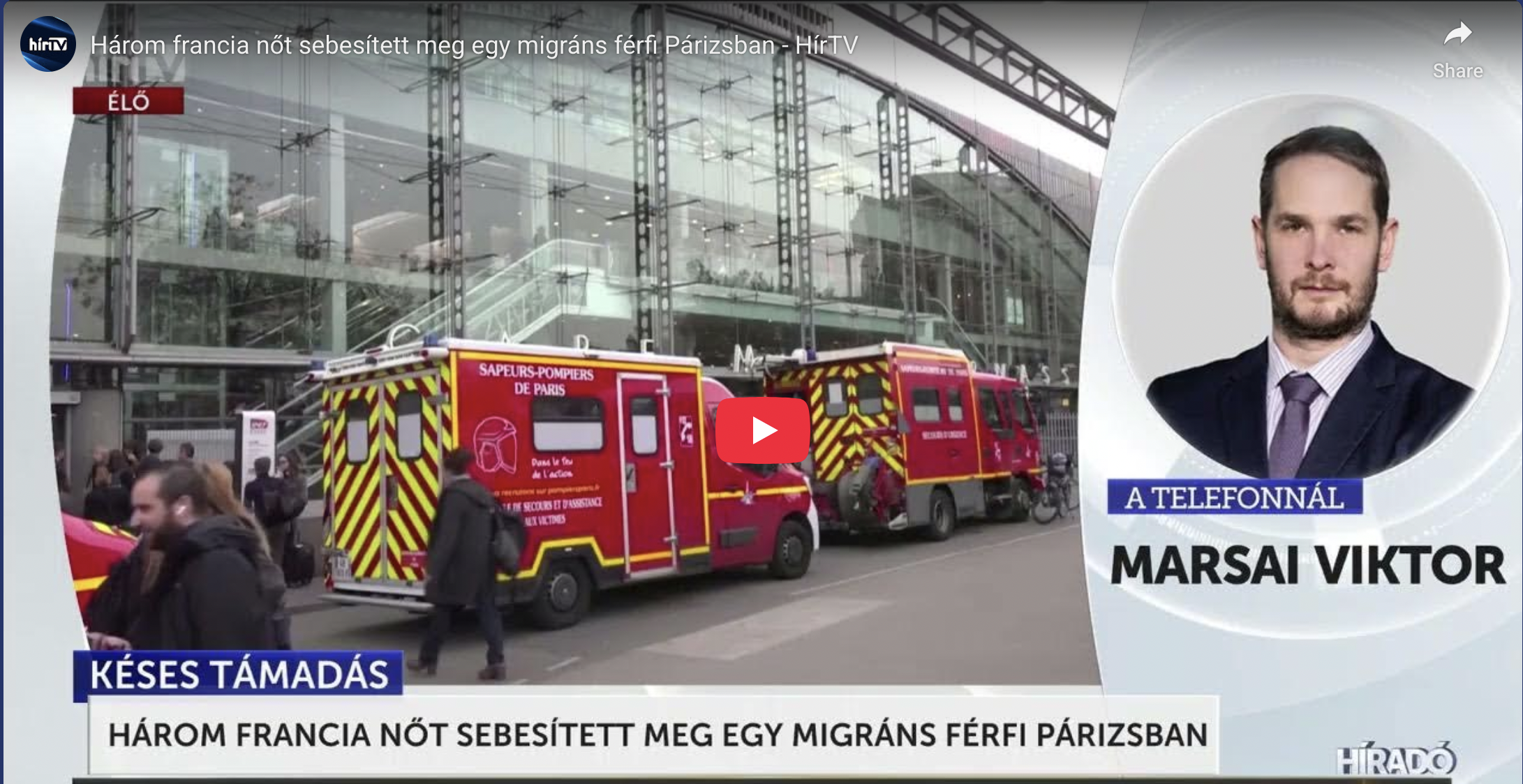 Három francia nőt sebesített meg egy migráns férfi Párizsban